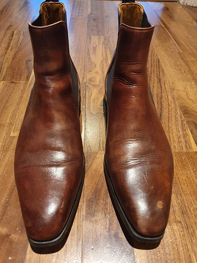 Pair of brown Magnanni Chelsea boots